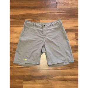 Outdoor Research Backcountry Board Shorts Gray / Neon Green 8.5" Men's Size 32